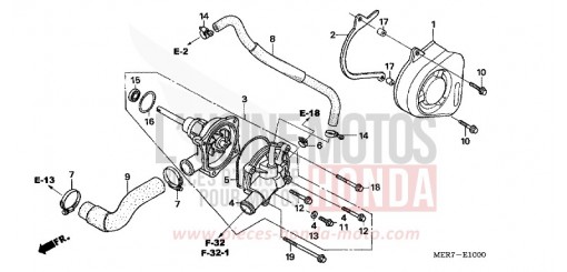 WASSERPUMPE (CBF600S6/SA6/N6/NA6) CBF600NA6 de 2006